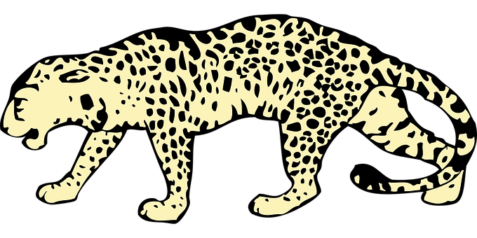 Abstract Leopard Silhouette Art PNG image