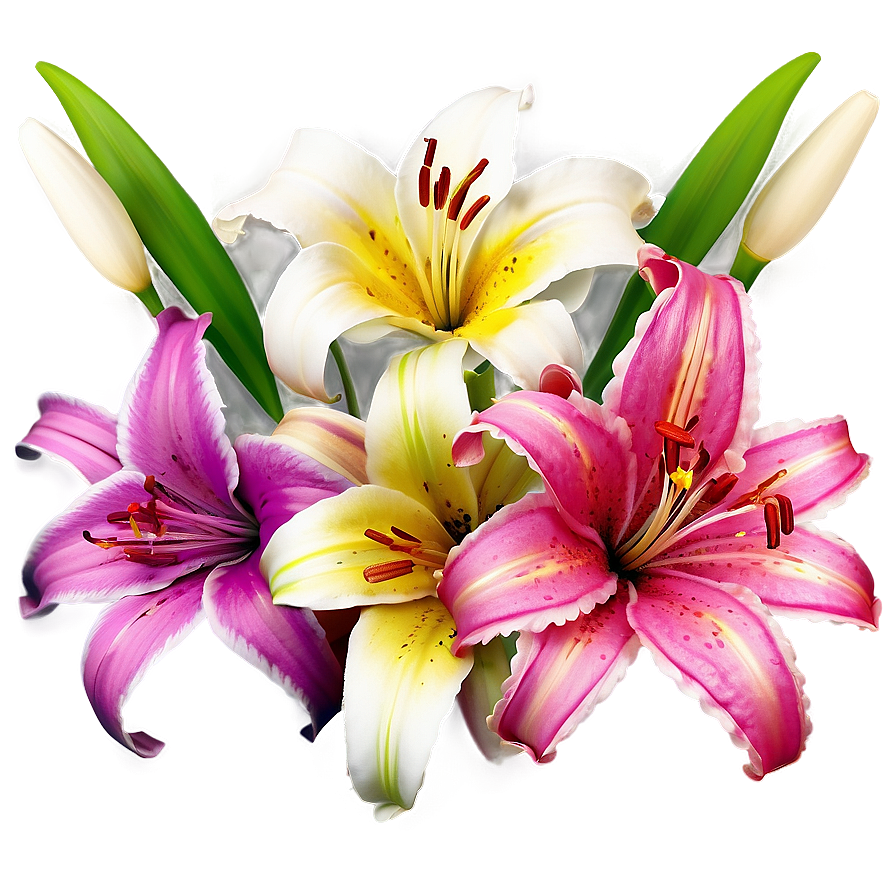 Abstract Lilies Art Png Rgi PNG image