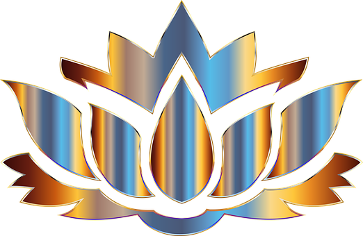 Abstract Lotus Flower Design PNG image