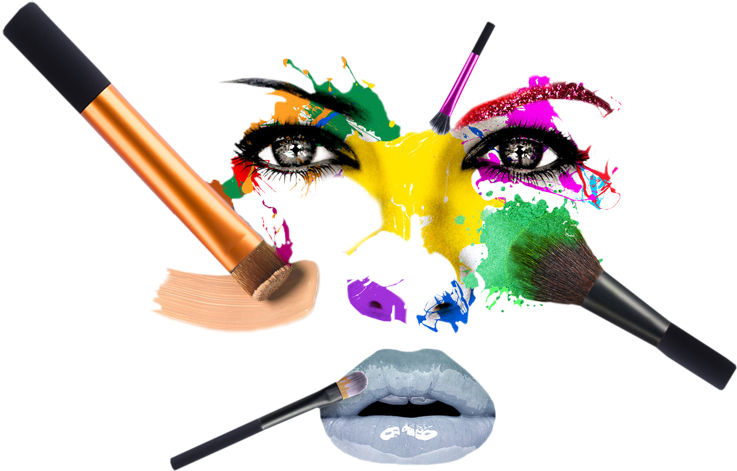 Abstract Makeup Artistry PNG image