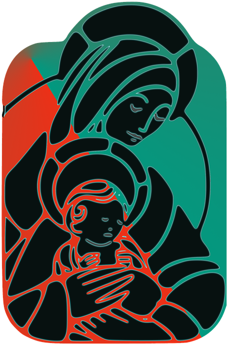 Abstract Mariaand Child PNG image