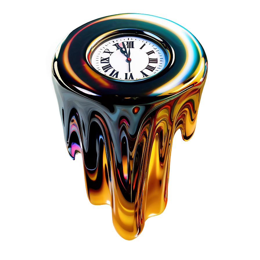 Abstract Melting Clock Design Png Mse43 PNG image