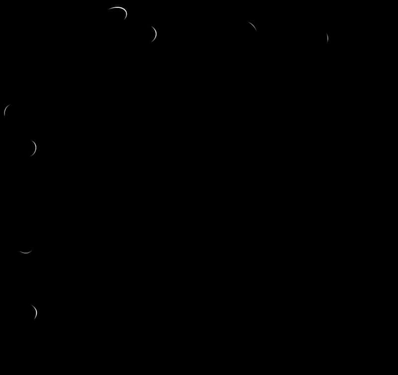 Abstract Moon Phases Vector PNG image