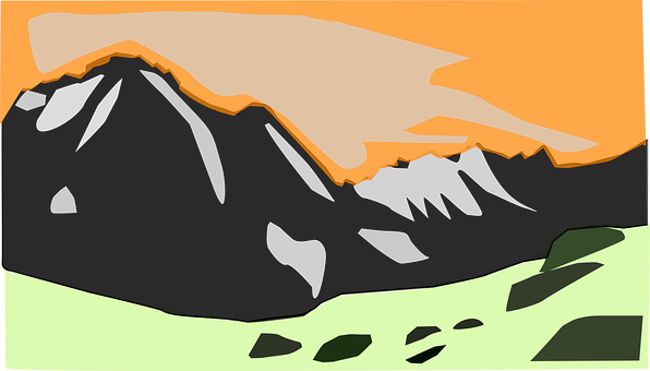 Abstract Mountain Landscape PNG image