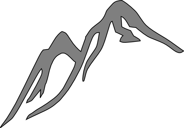 Abstract Mountain Range Silhouette PNG image