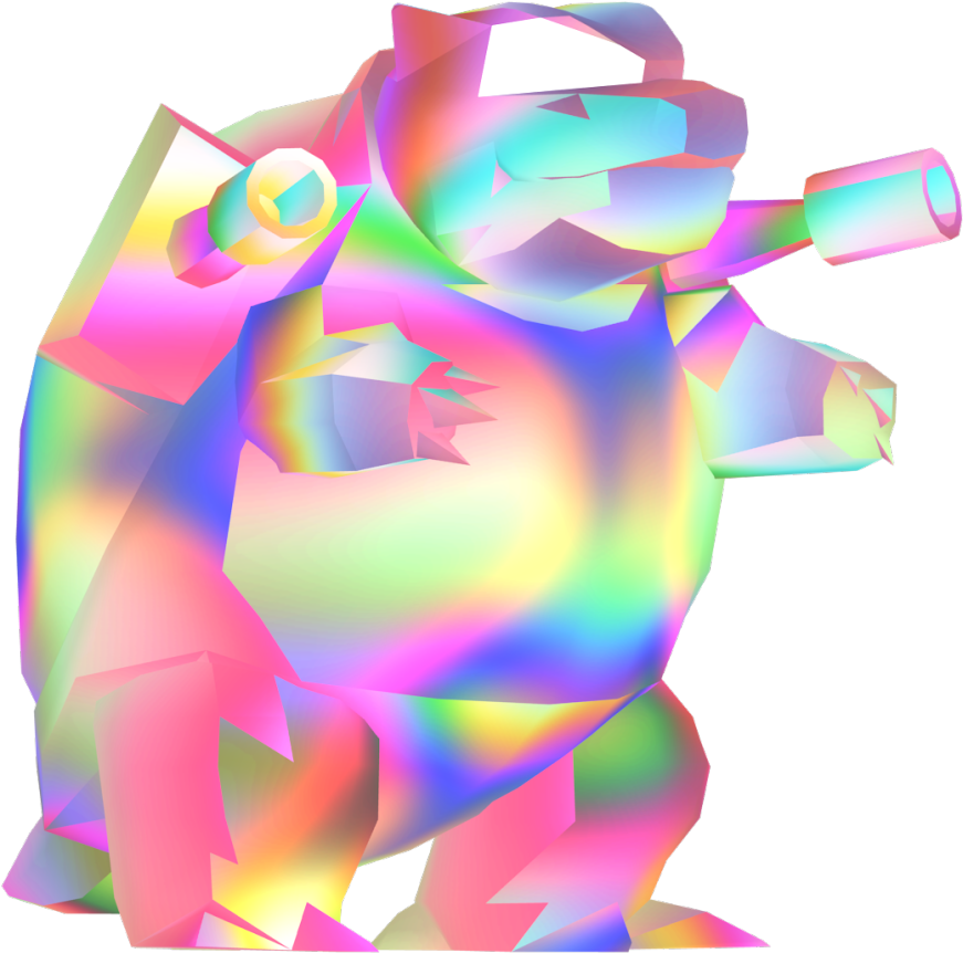 Abstract Multicolor Polygonal Figure PNG image