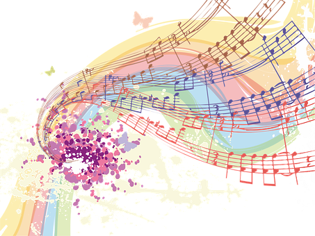 Abstract Musical Explosion PNG image
