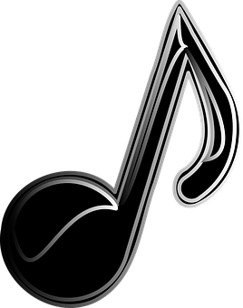 Abstract Musical Note Design PNG image