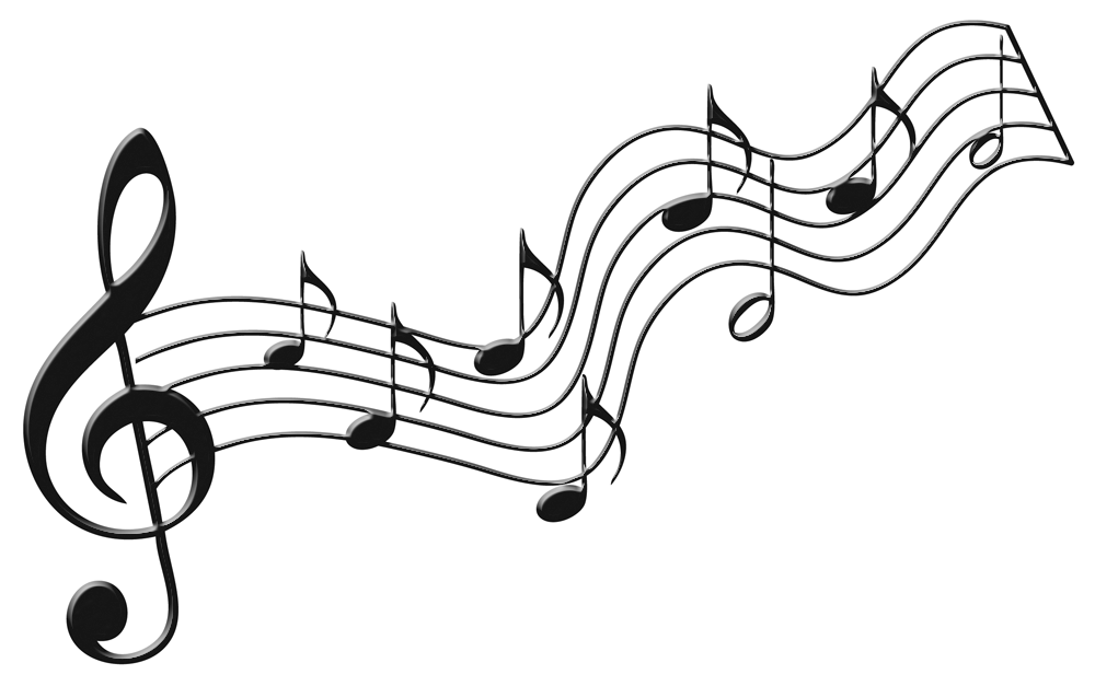 Abstract Musical Notes Flow PNG image