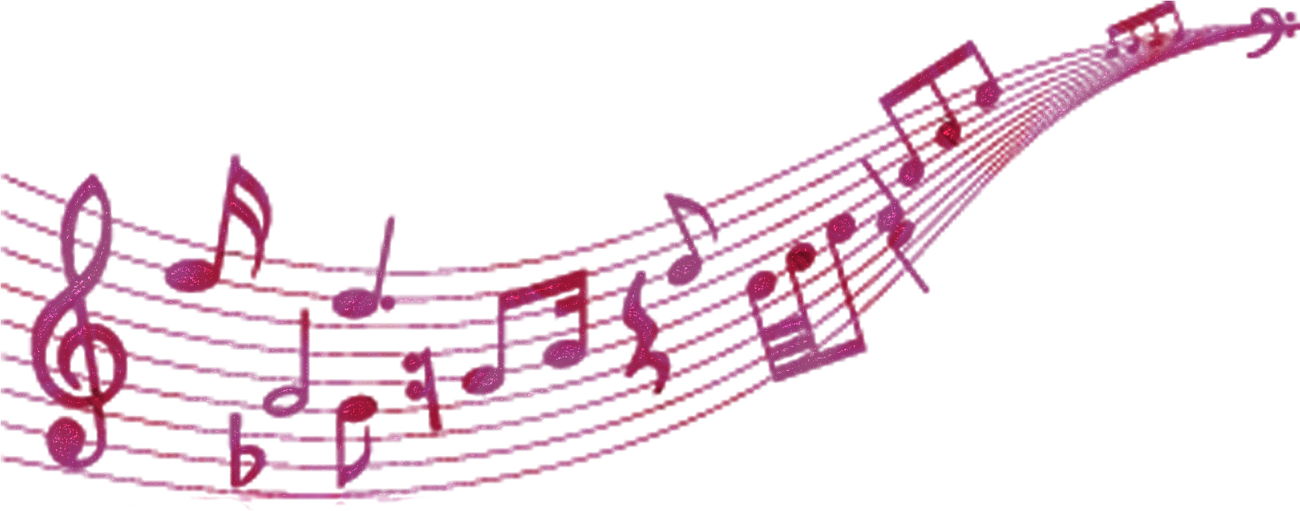 Abstract Musical Notes Wave PNG image
