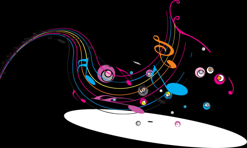 Abstract Musical Wave Vector PNG image