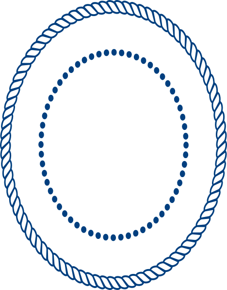 Abstract Nautical Rope Circle Border Design PNG image