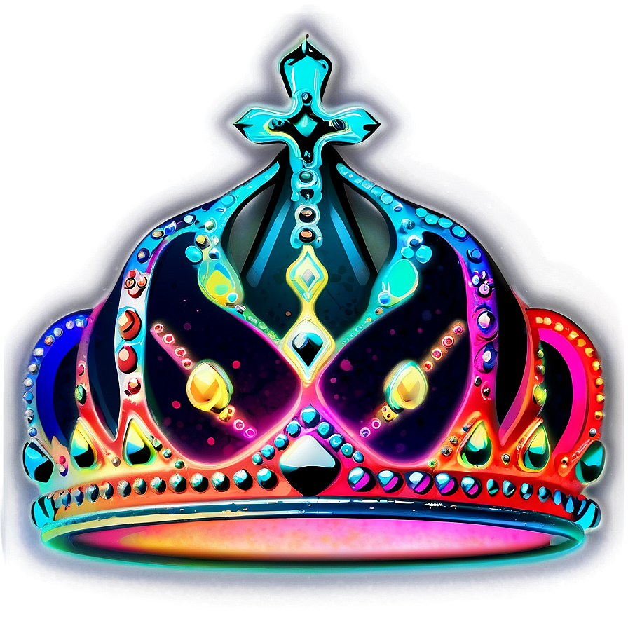 Abstract Neon Crown Png Hxg PNG image