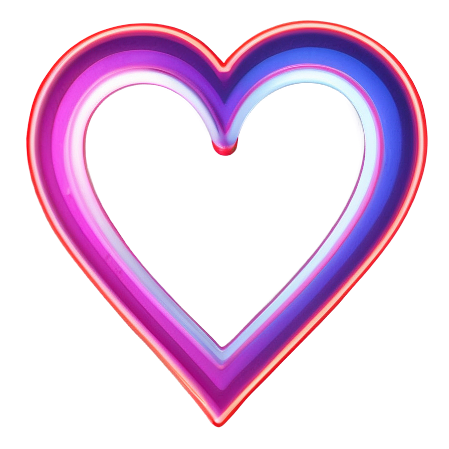 Abstract Neon Heart Png 06122024 PNG image