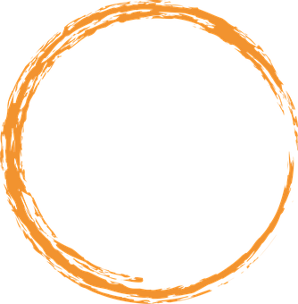 Abstract Orange Circle Design PNG image