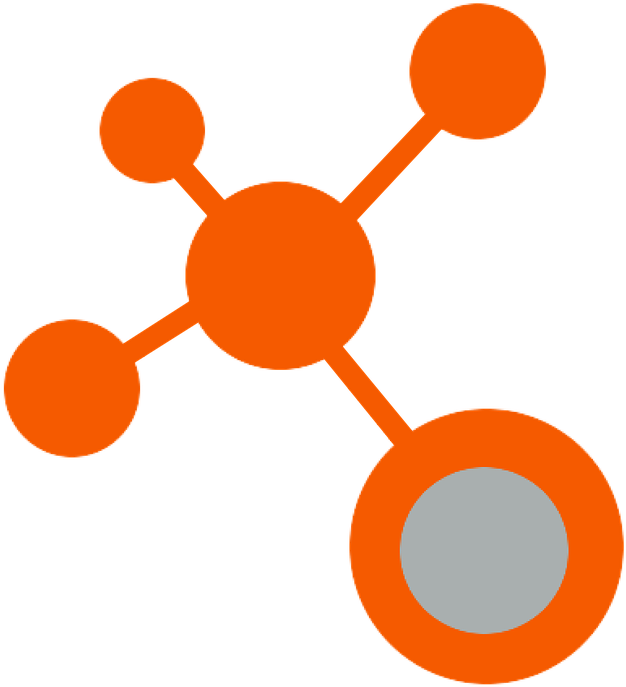 Abstract Orange Connect Icon PNG image