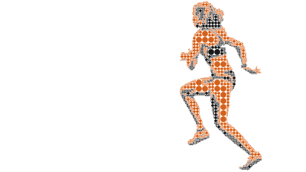 Abstract Orange Dots Female Form PNG image