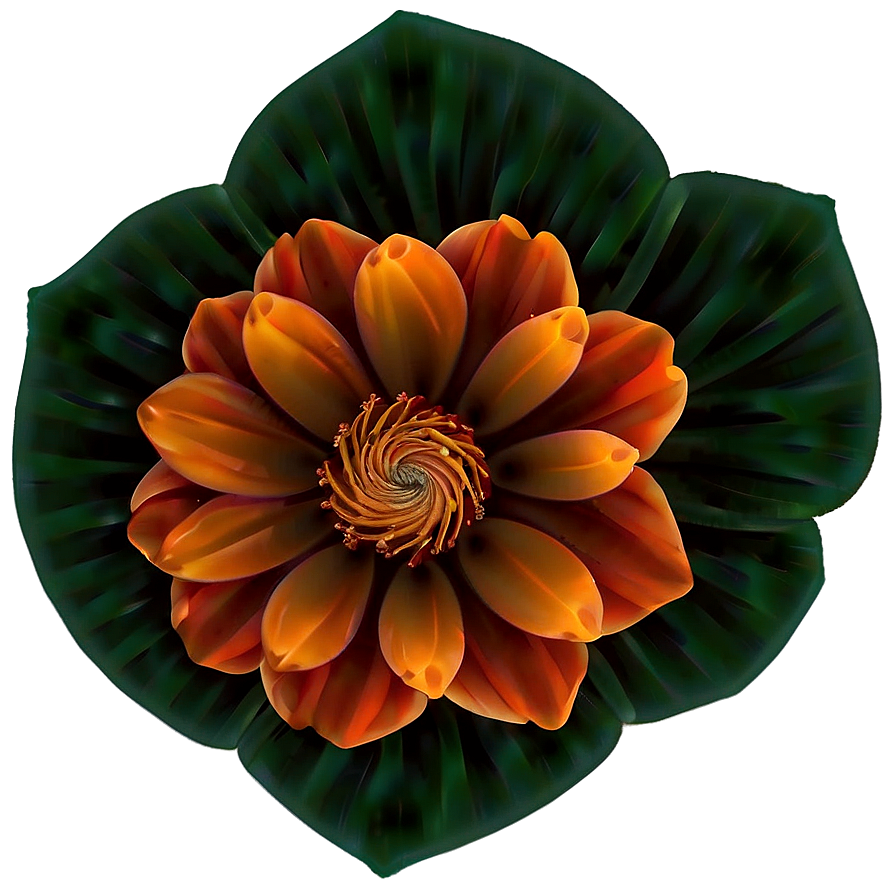 Abstract Orange Flower Png Nwr PNG image