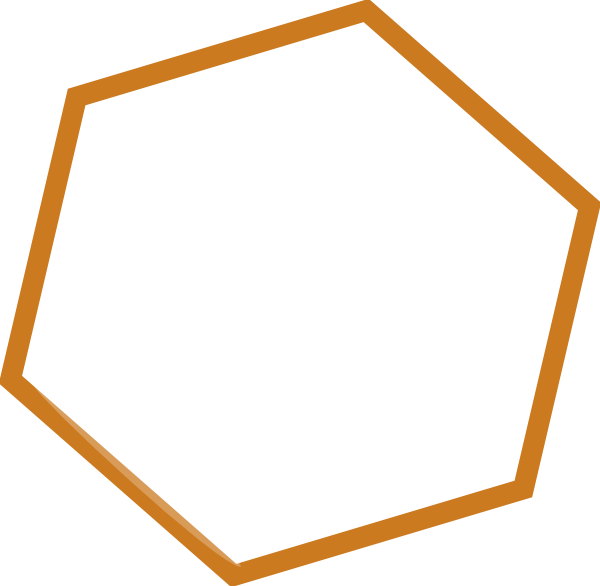 Abstract Orange Hexagon Graphic PNG image