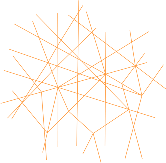 Abstract Orange Lattice Network PNG image