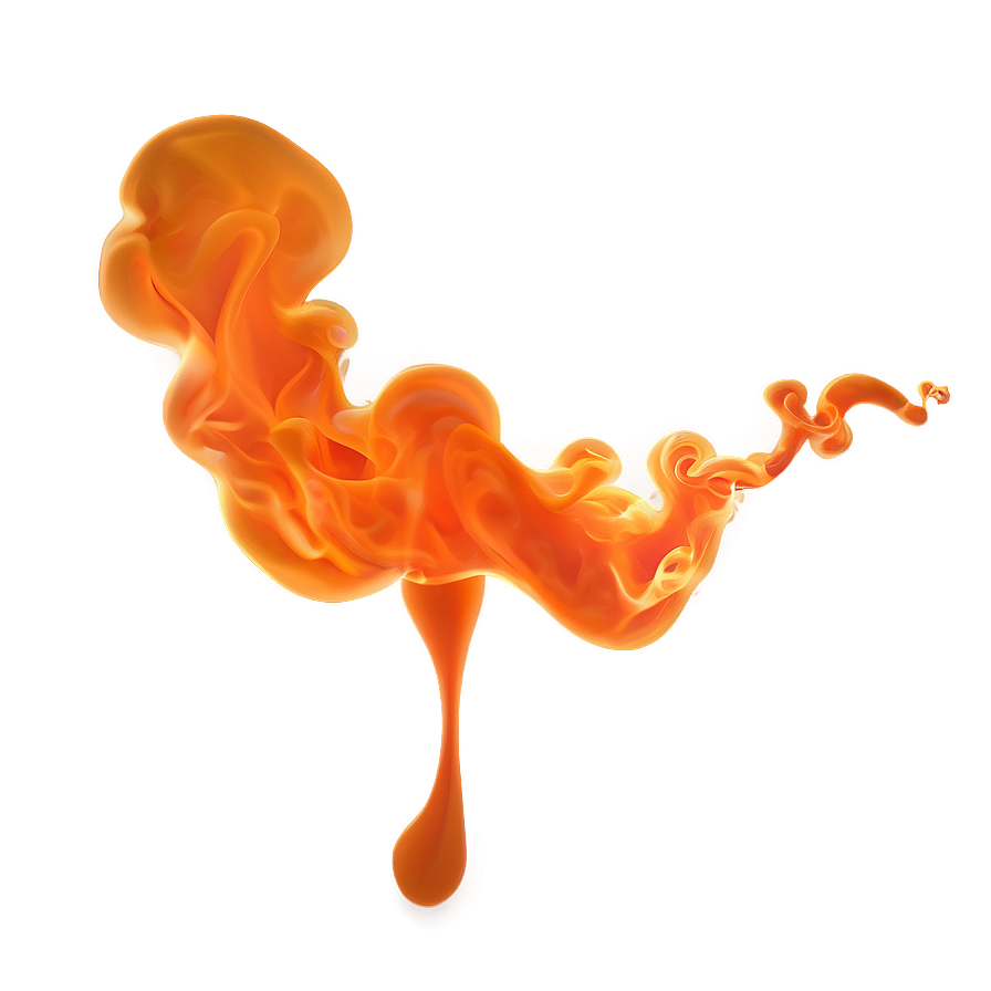 Abstract Orange Smoke Illustration Png 06262024 PNG image