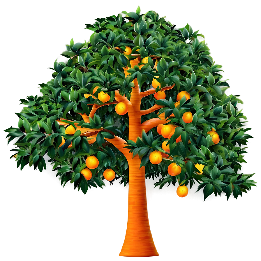 Abstract Orange Tree Png 15 PNG image