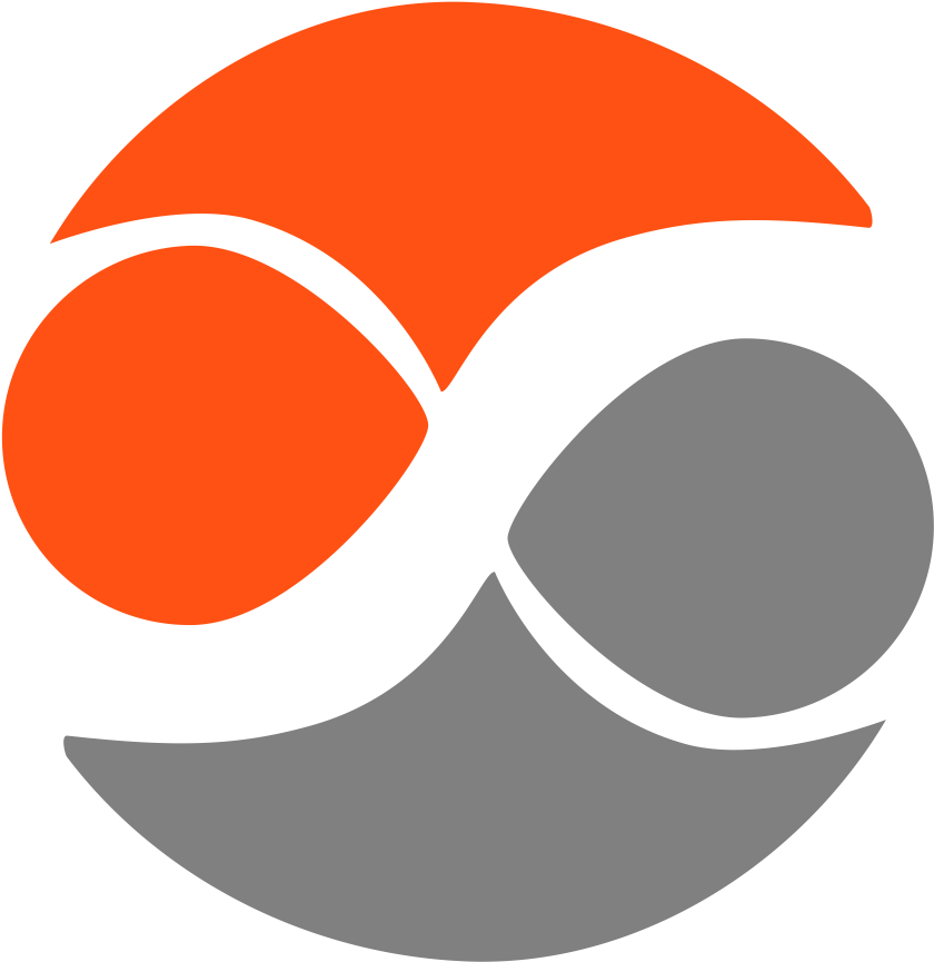 Abstract Orangeand Gray Logo PNG image