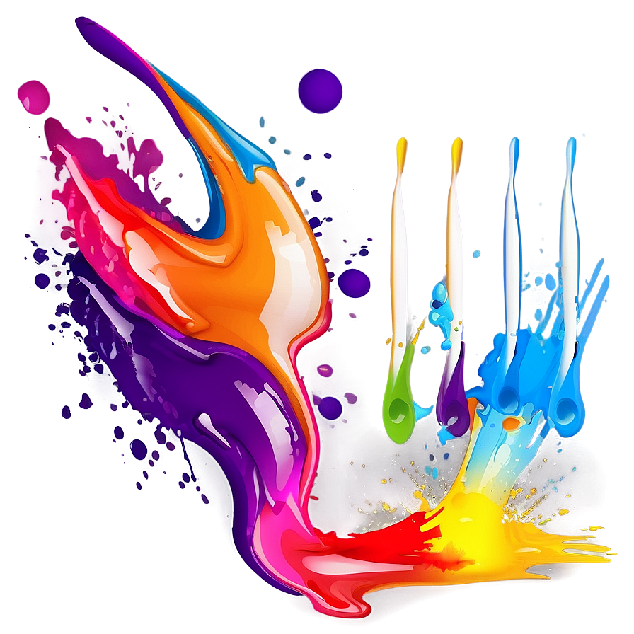 Abstract Paint Splash Design Png 05242024 PNG image