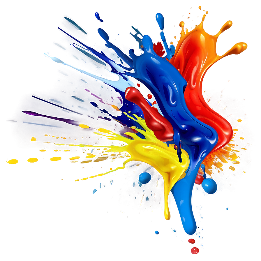 Abstract Paint Splash Design Png Voo PNG image