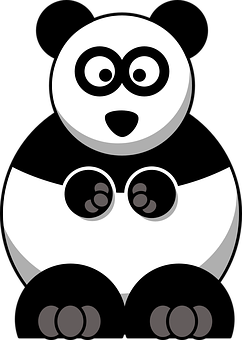 Abstract Panda Illustration PNG image