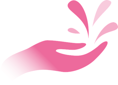 Abstract Pink Hand Splash PNG image