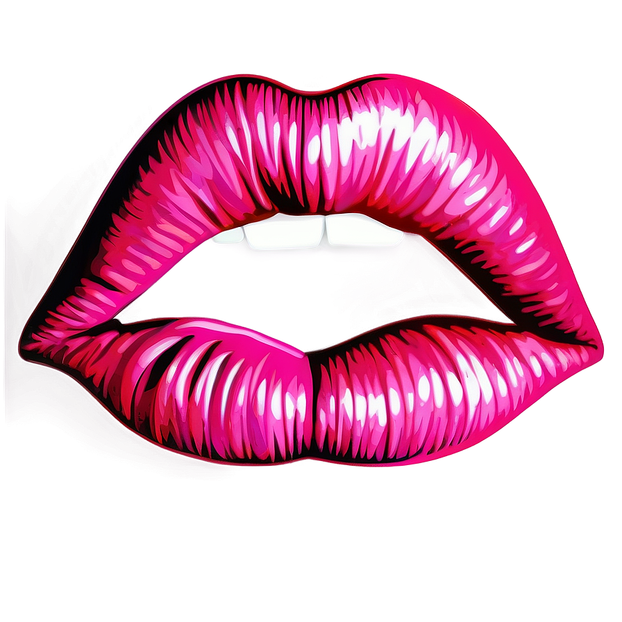 Abstract Pink Lips Artwork Png 27 PNG image