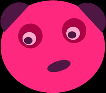 Abstract Pink Panda Face PNG image