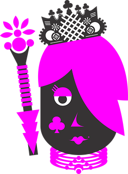 Abstract Pink Queen Graphic PNG image