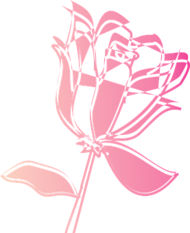 Abstract Pink Rose Vector Art PNG image