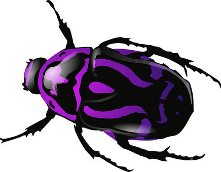 Abstract Purple Beetle Illustration PNG image