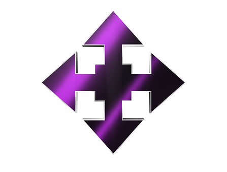 Abstract Purple Glowing Arrow Design PNG image