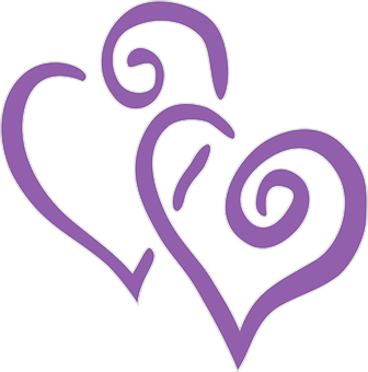 Abstract Purple Heart Design PNG image