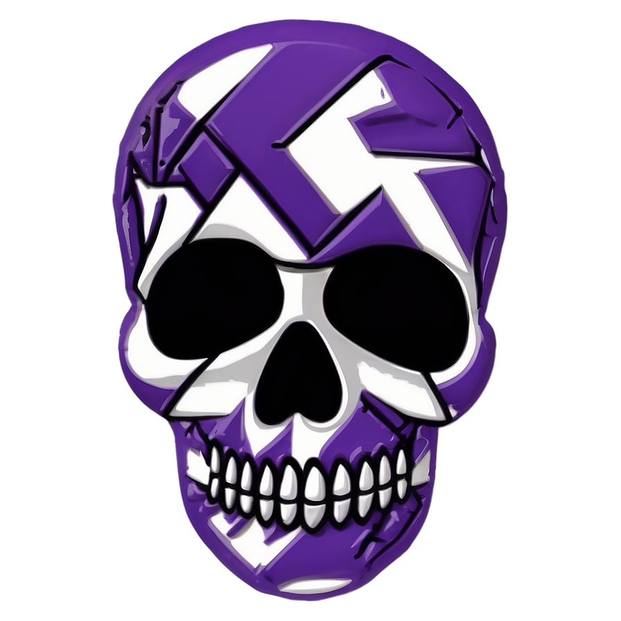 Abstract Purple Skull Trooper Design Png 06202024 PNG image