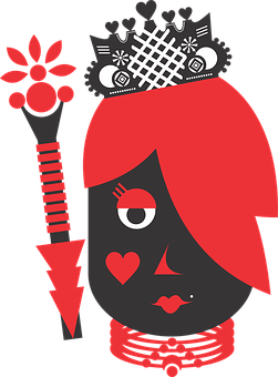 Abstract Queen Playing Card PNG image
