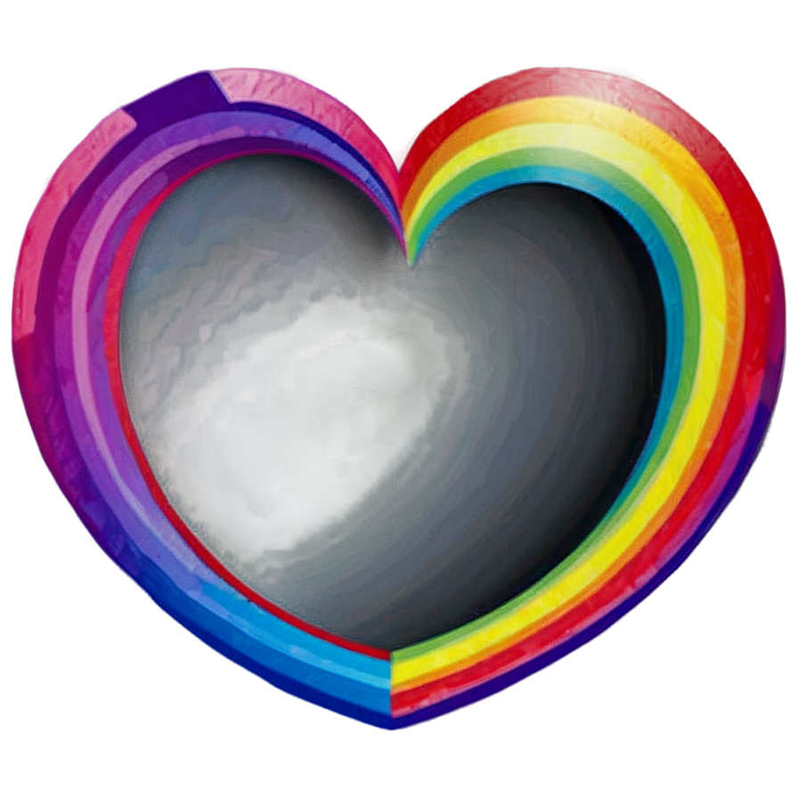 Abstract Rainbow Heart Png Duw PNG image