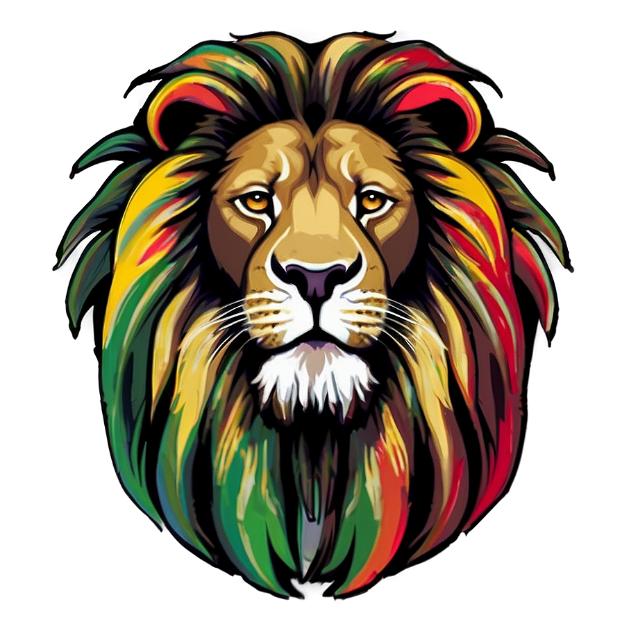 Abstract Rasta Lion Graphic Png Ire19 PNG image