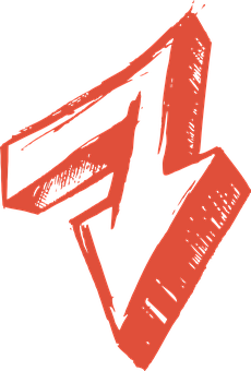 Abstract Red Arrow Graffiti PNG image