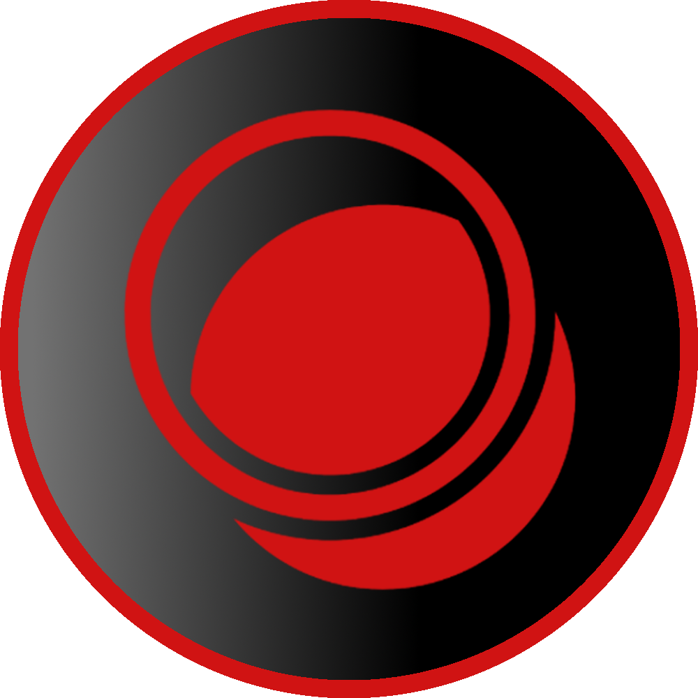 Abstract Red Black Circles Logo PNG image