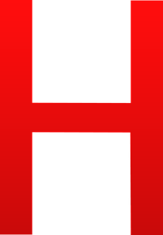 Abstract Red H Letter Design PNG image