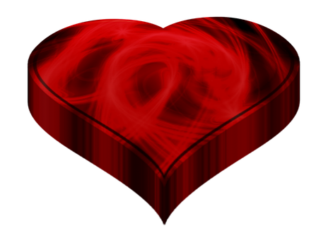 Abstract Red Heart Design PNG image