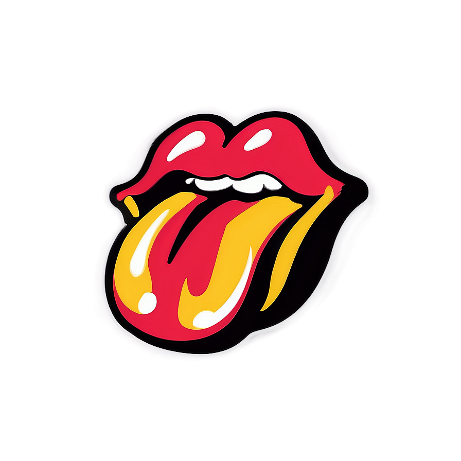 Abstract Rolling Stones Tongue Design Png Baj93 PNG image