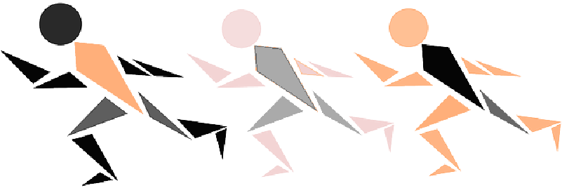 Abstract Runners Silhouette PNG image