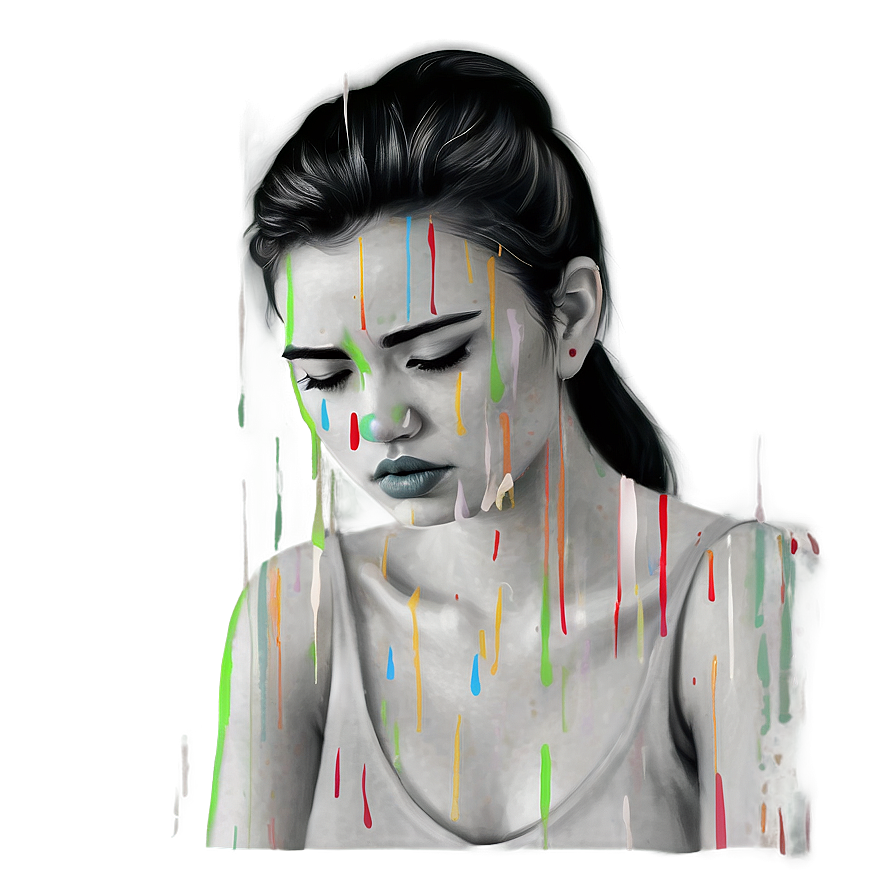 Abstract Sad Person Art Png Lhd94 PNG image