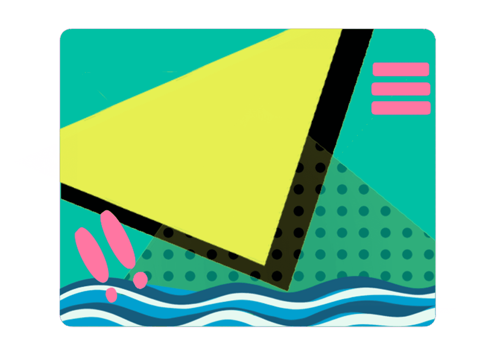 Abstract Sailboat Graphic PNG image